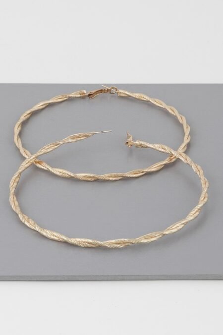 wide rope twisted hoop earrings