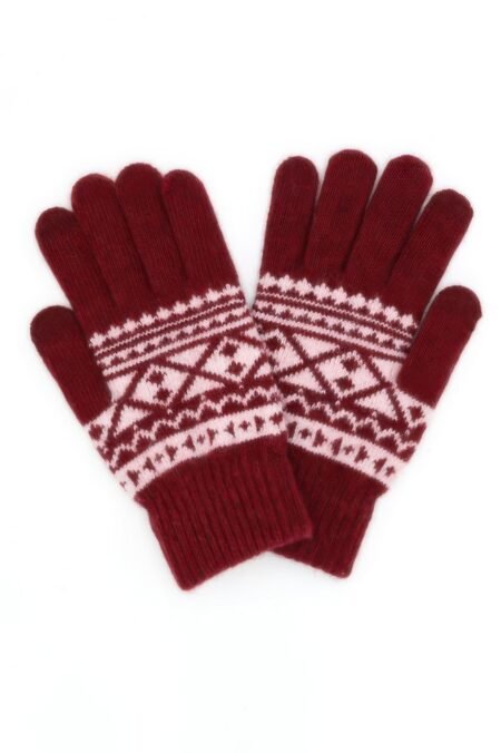knit aztec smart gloves