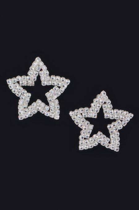 star shape rhinestone stud earrings