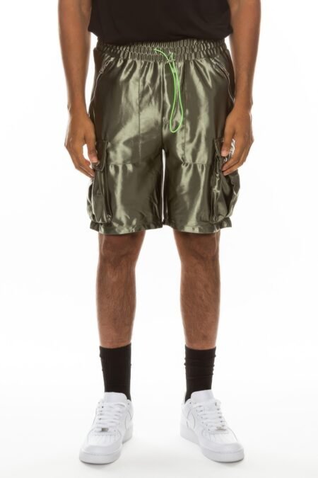 satin street cargo shorts