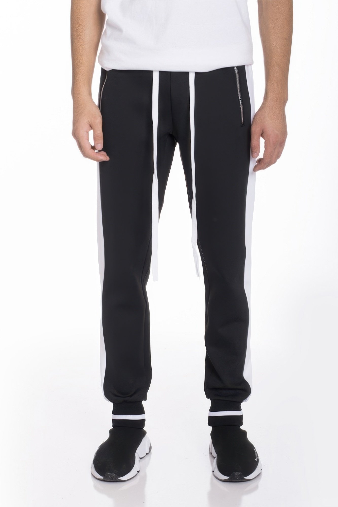 mens heavy weight single stripe jogger