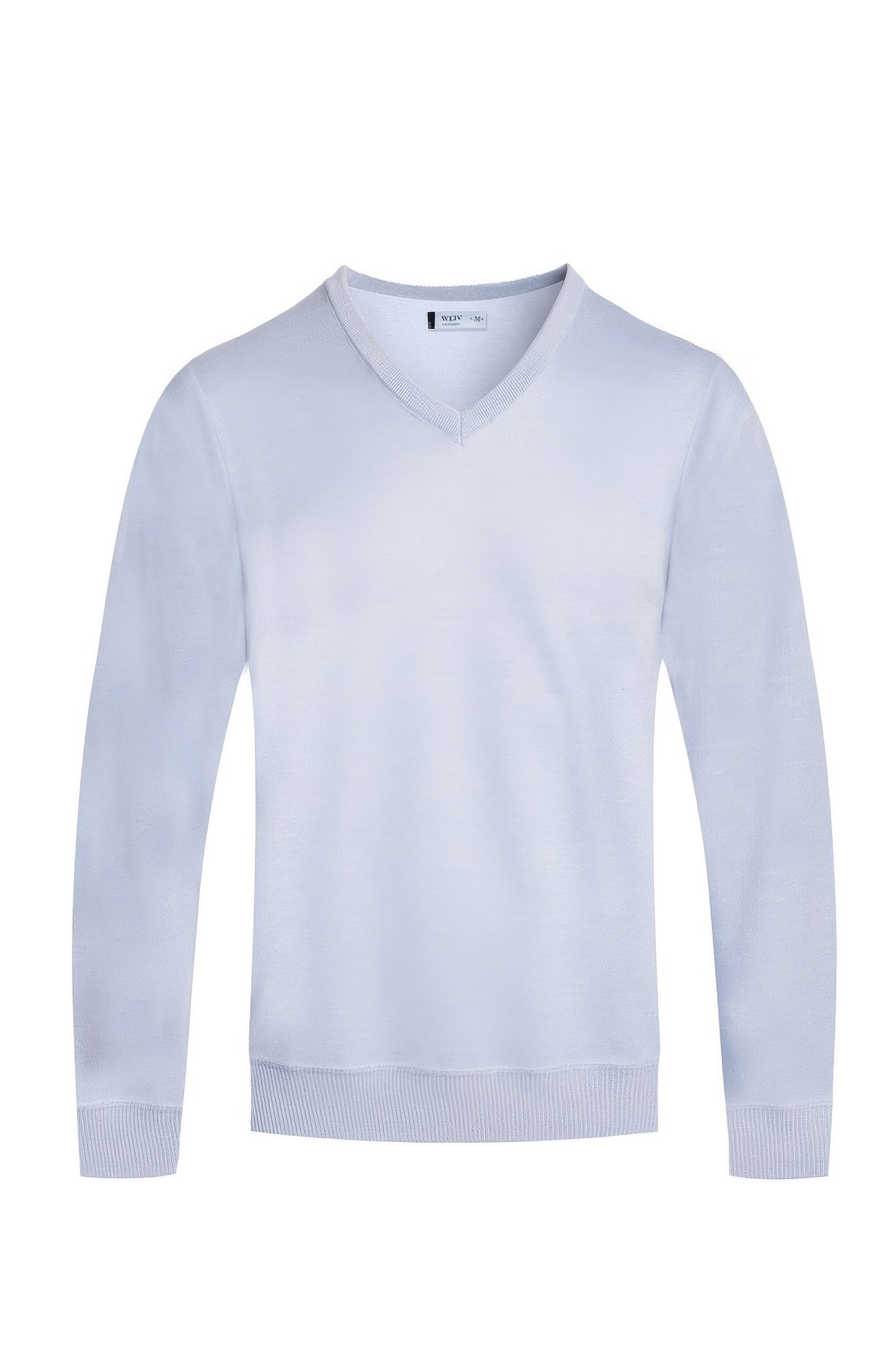 solid v neck sweater