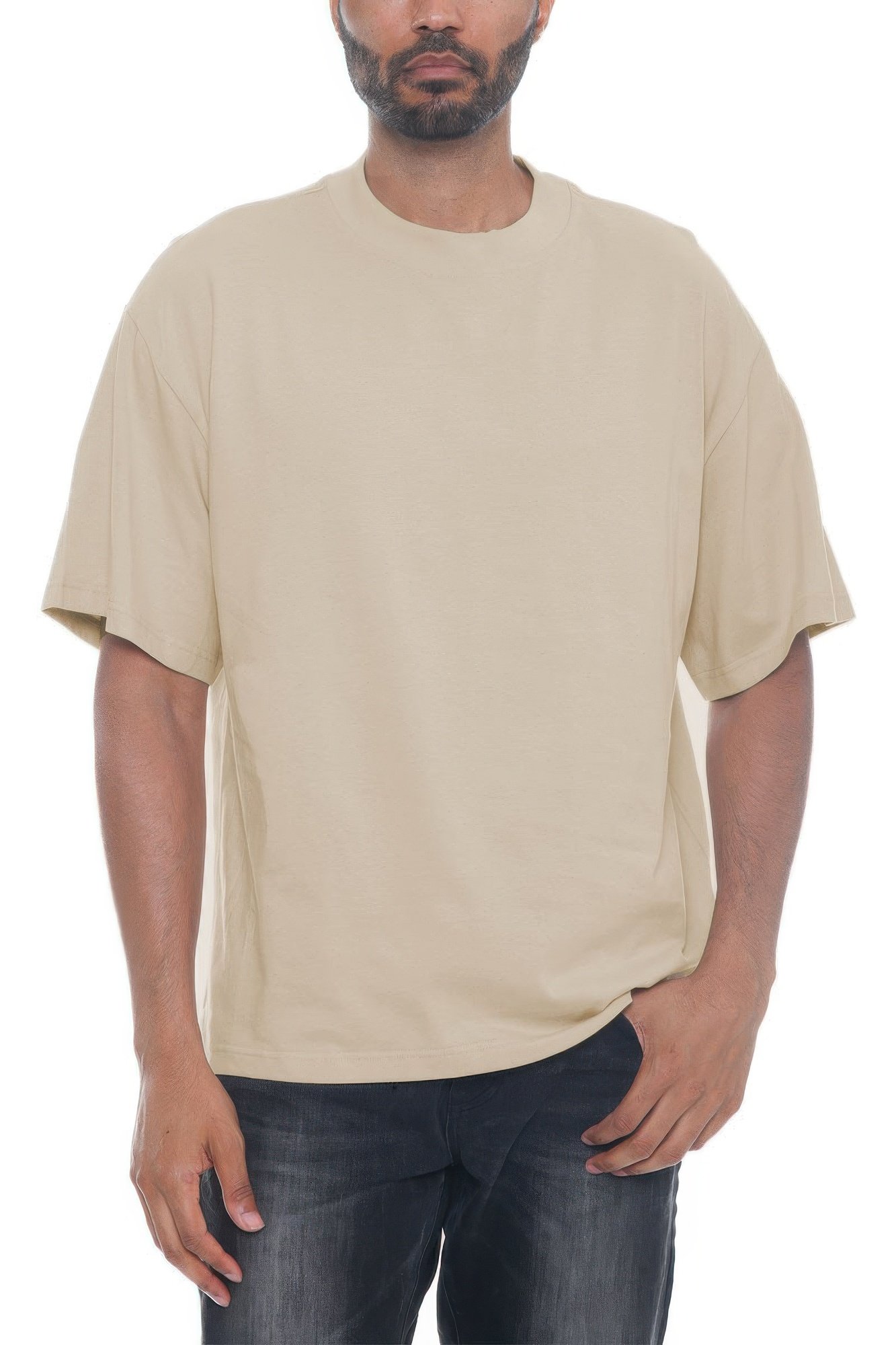 premium cotton drop shoulder tee