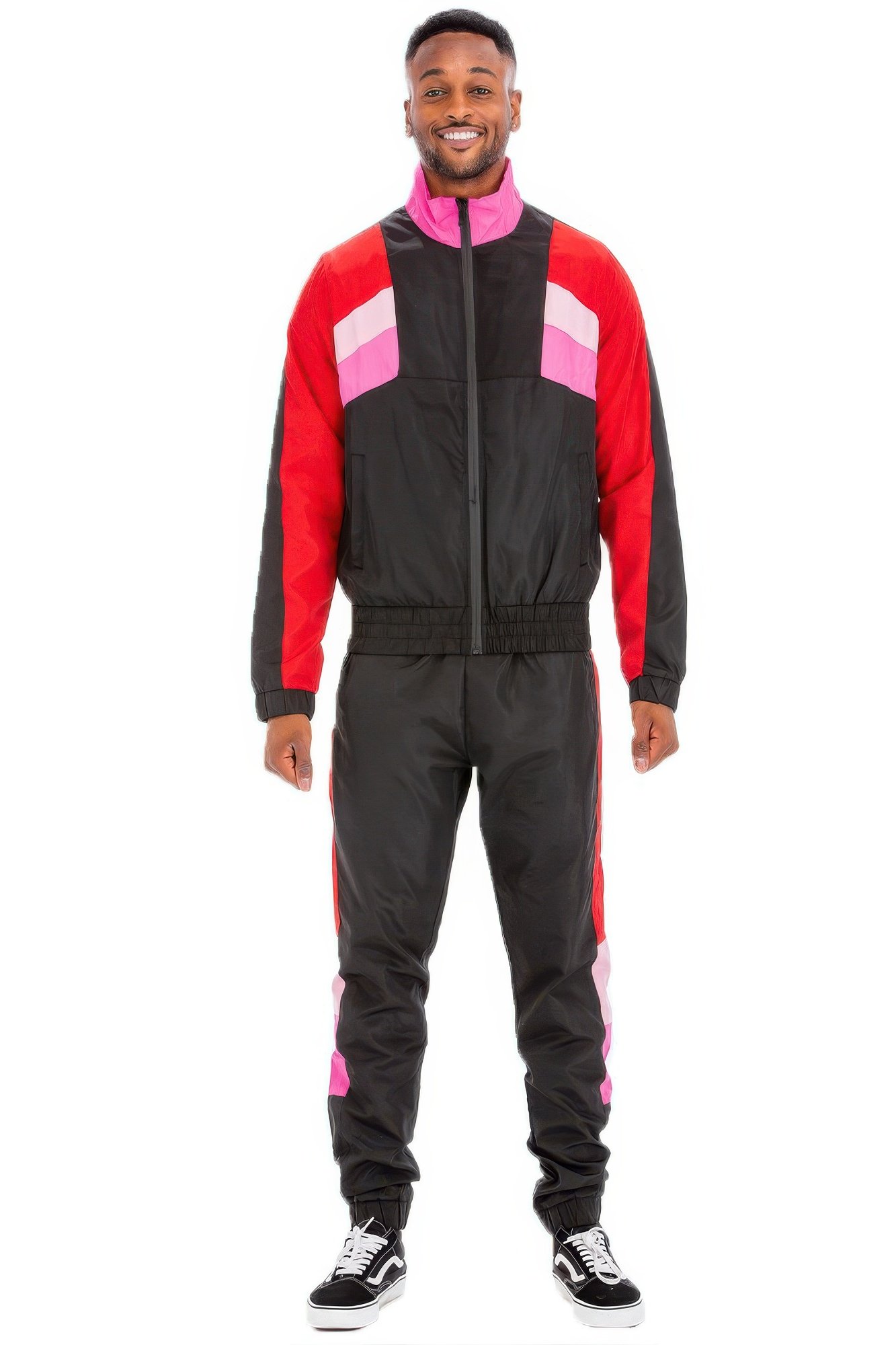 windbreaker chevron track suit