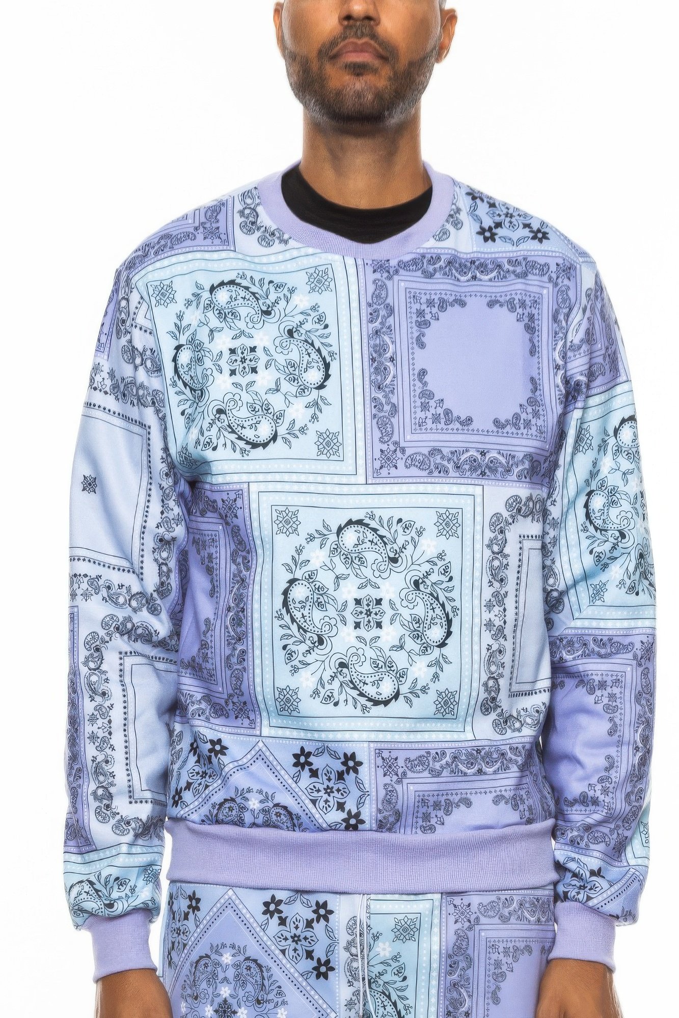 paisley bandana print crewneck