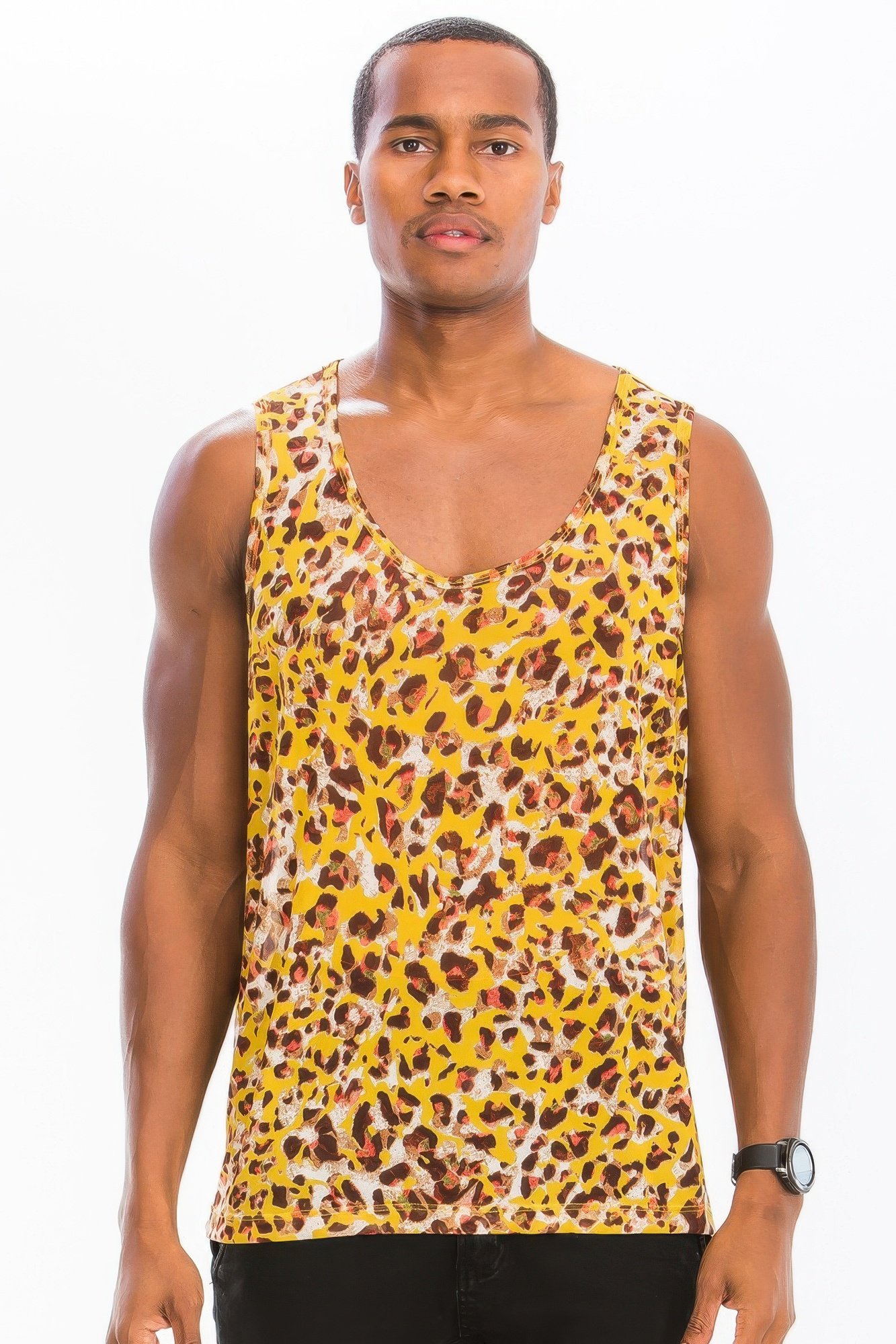 colored cheetah tank top