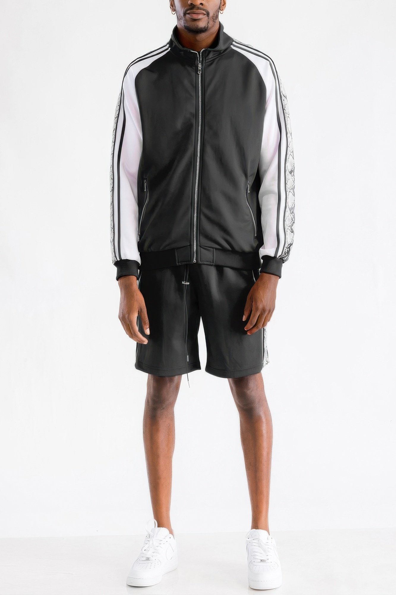 snake side shorts track set