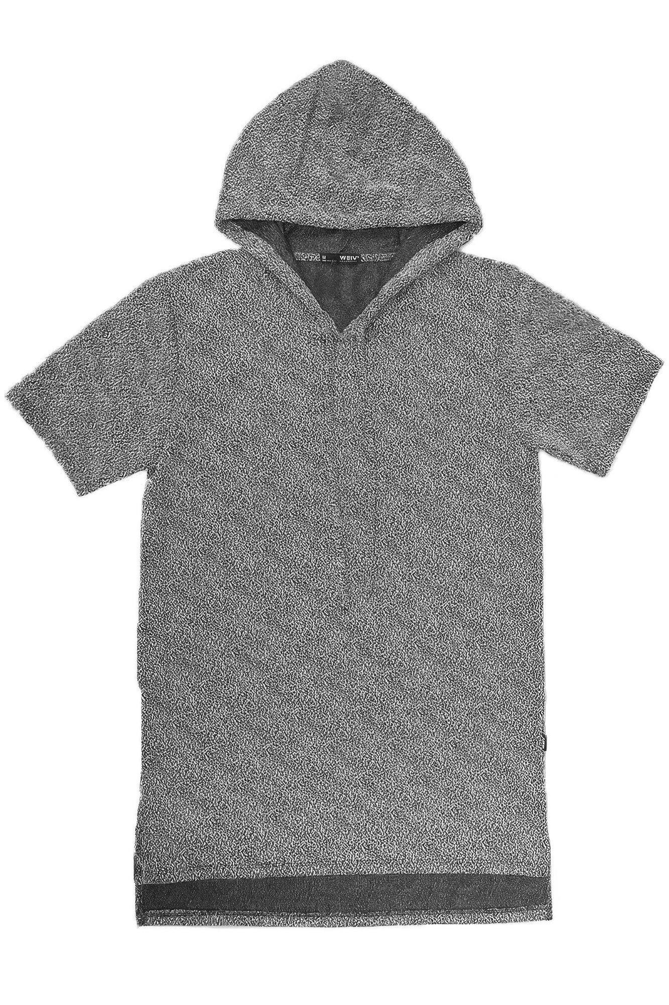 static marbled short sleeve hoodie