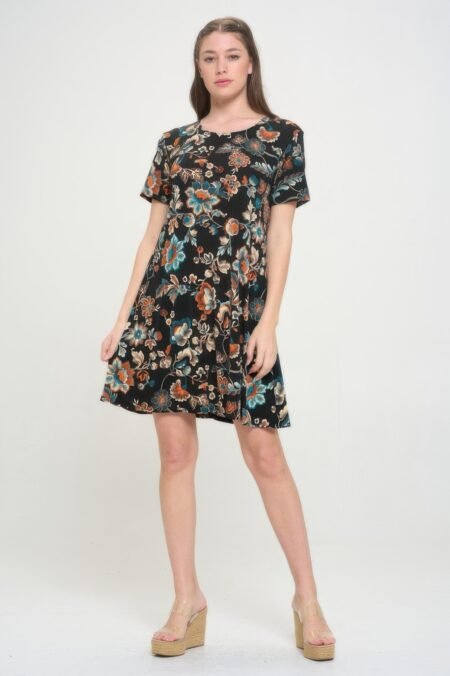 short sleeved knee length dress