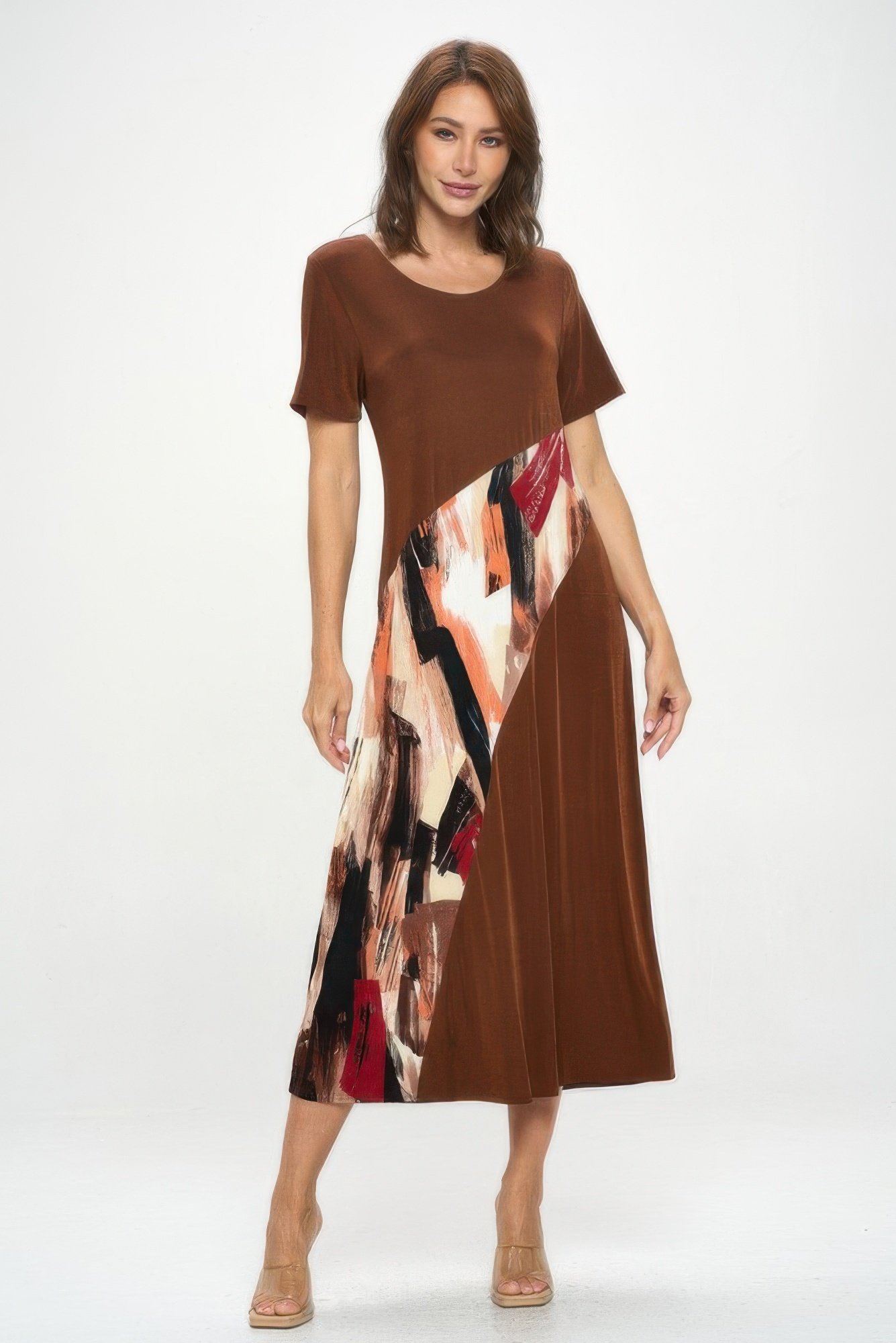 bns contrast maxi dress