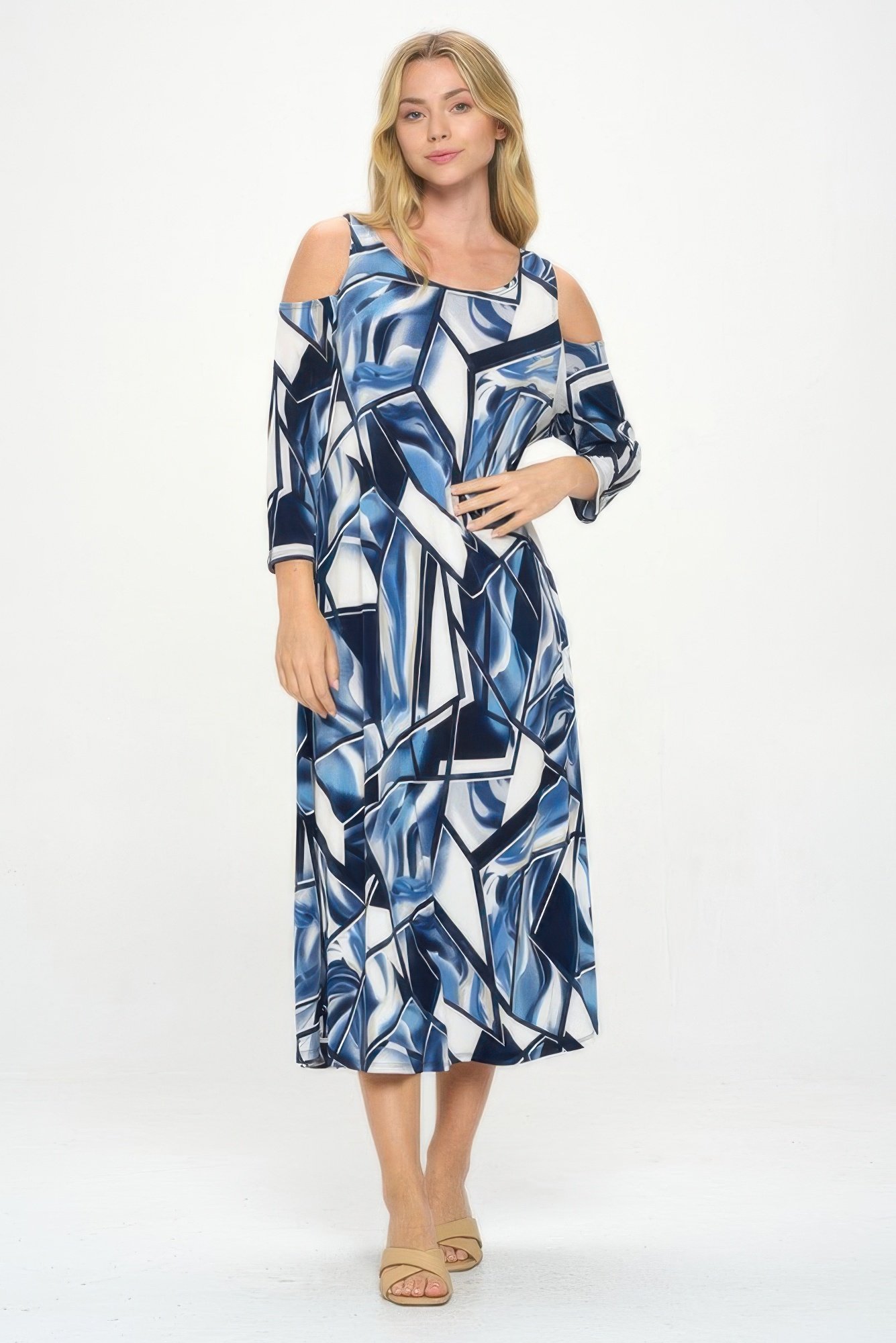 hit open shoulder long dress