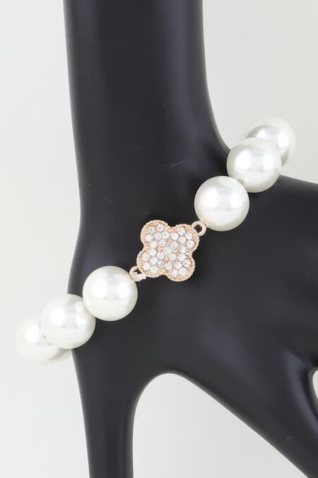 Bejeweled Clover Beaded Bracelet