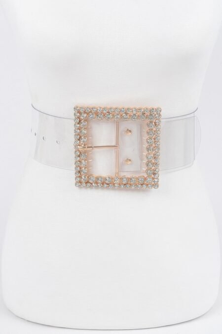 Multi Rhinestone Buckle Clear Plus Size Belt