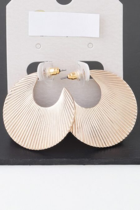 Flared Clam Shell Hoop Earrings