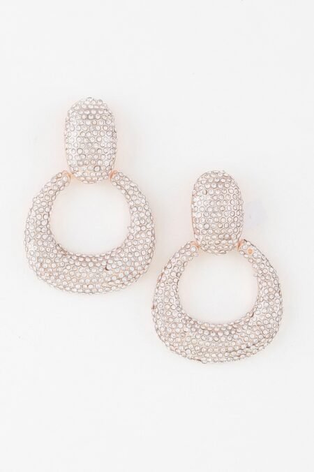 Bejeweled Hoop Drop Earrings
