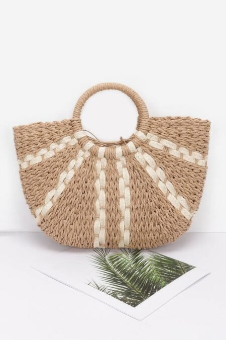 Faux Straw Tote Bag