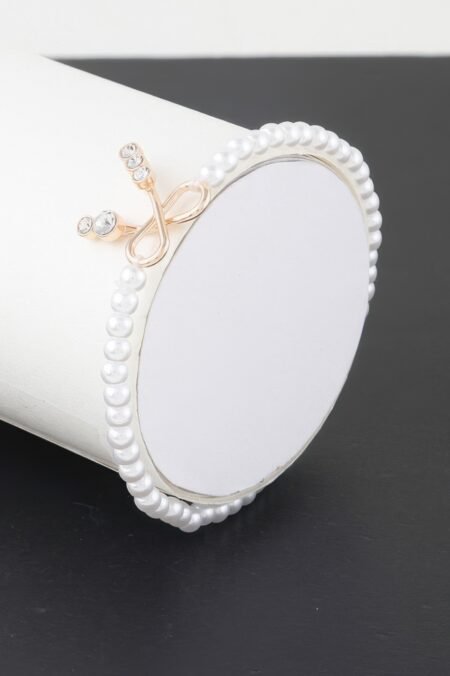 Faux Pearl Bow Rhinestone Bracelet