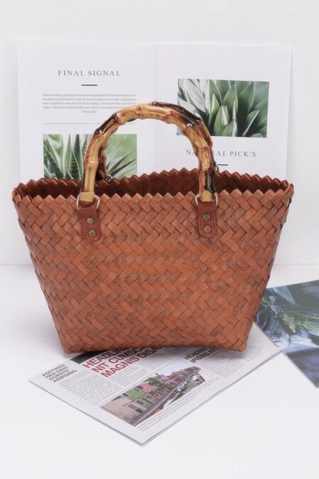 Pvc Braided Top Handle Bag