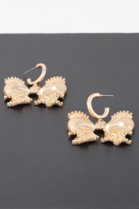 Beaded Ribbon Dangle Earrings