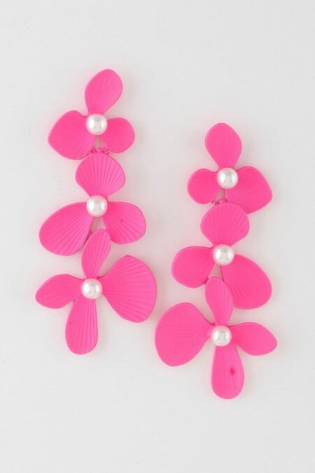 Triple Flower Shell Earrings