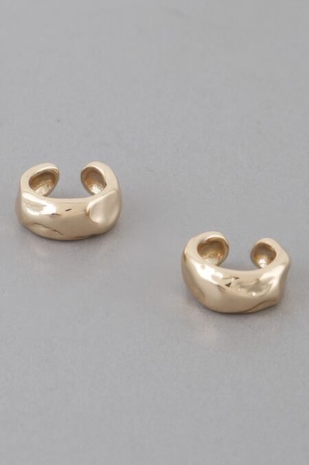 Abstract Dent Hoop Earrings