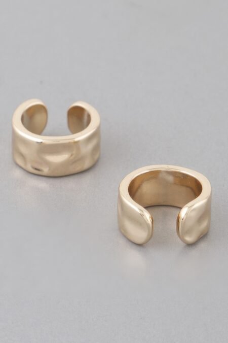 Delicate Dent Hoop Earrings