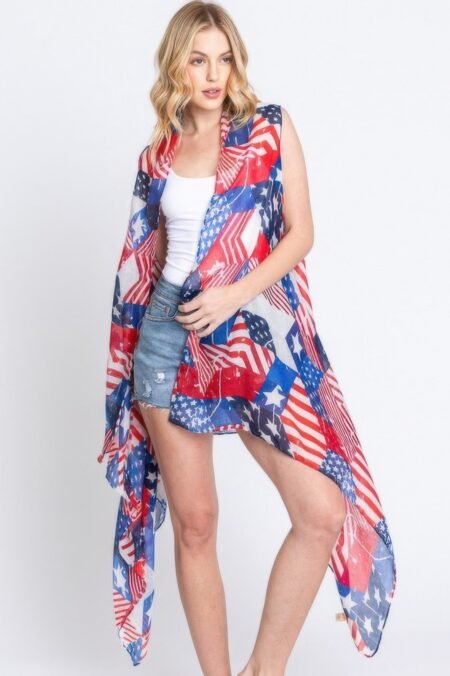 American Flag Multi Pattern Vest