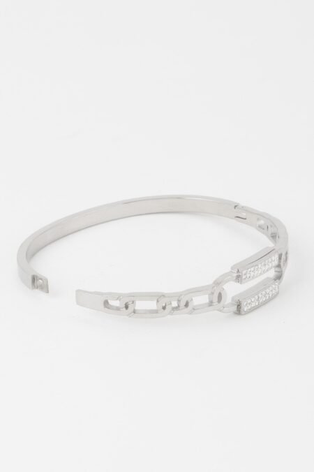 Jeweled Curb Chain Clasp Bracelet