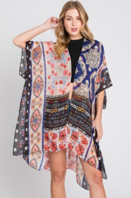 Boho Flower Print Kimono
