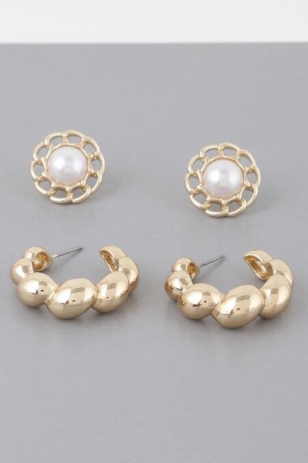 Bubbly Hoops Gold Earrings