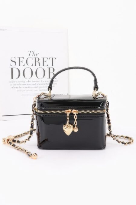 Patent Faux Leather Envelope Clutch