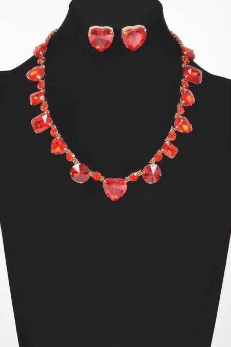 Stone Earring And Necklace Set