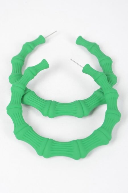 Color Paint Bamboo Shape Earring