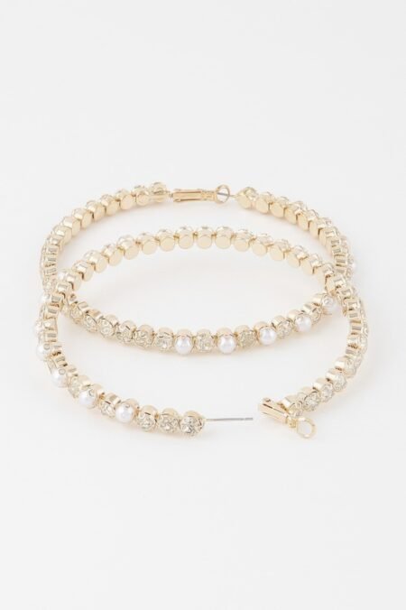 Jewel N Stone Hoop Earrings