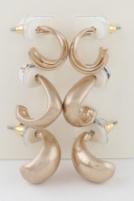 Multi Abstract Hoop Earrings