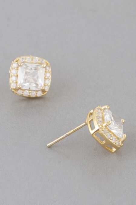 Jeweled Cubic Rhinestone Stud Earrings