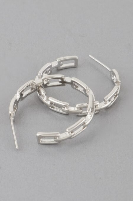 Link Chain Hoop Earrings