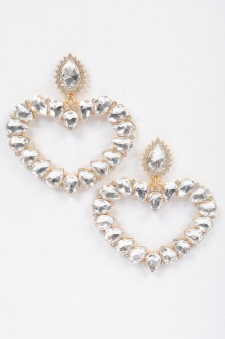 Heart Shape Stone Earrings
