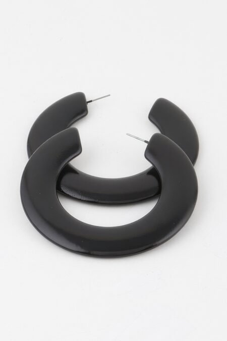 Flat Solid Hoop Earrings