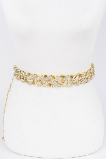 Rhinestone Oversized Plus Size Chain Belt
