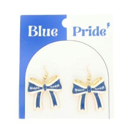 Gameday Cheer Chevron Bow Earrings
