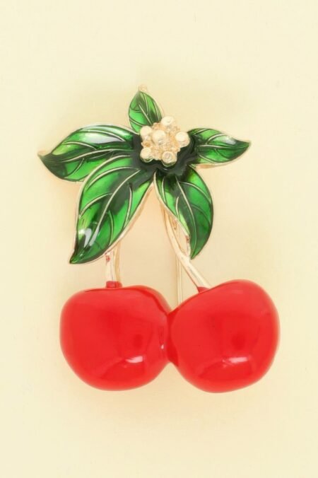 Cherry Resin Brooch Pin
