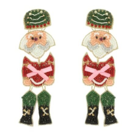 Christmas Nutcracker Seed Bead Earrings