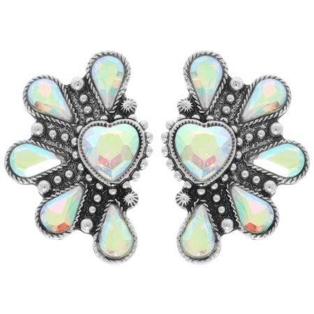 Western Hearted Concho Earrings