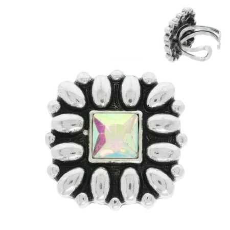 Western Floral Square Stretch Ring