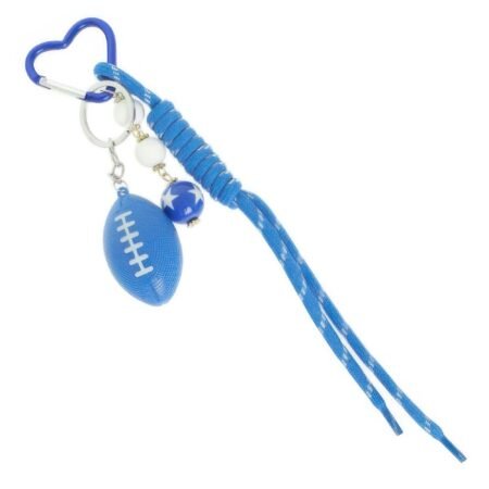 Gameday Football Wristlet Keychain Bag Charm