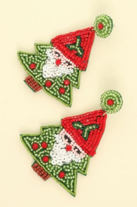 Christmas Santa Tree Post Earrings