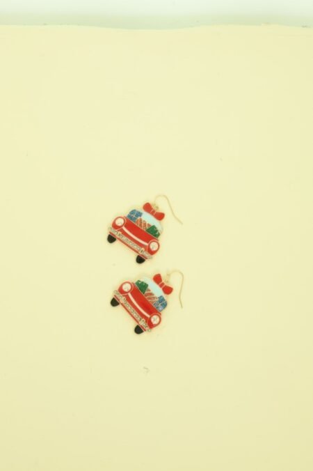 Christmas Theme Car Enamel Dangle Earrings