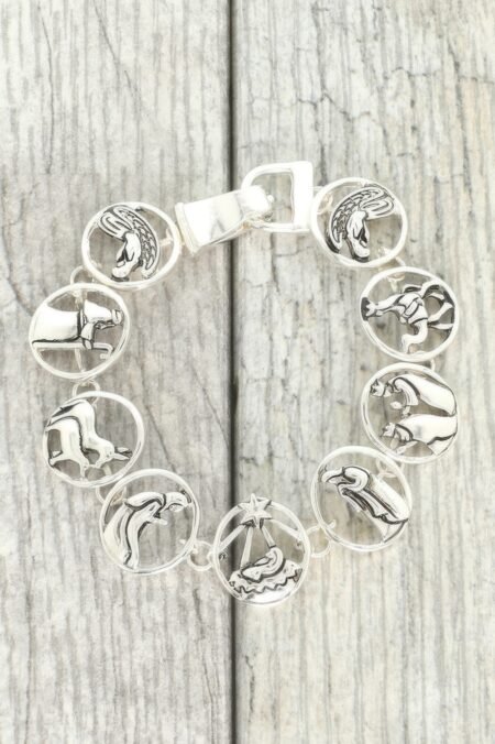 Faith Nativity Theme Charm Link Magnetic Bracelet