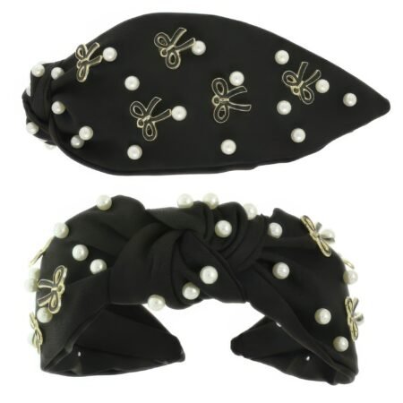 Long Tail Bow Theme Jeweled Headband